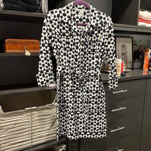Diane Von Furstenberg Navy(black?) and White Dress